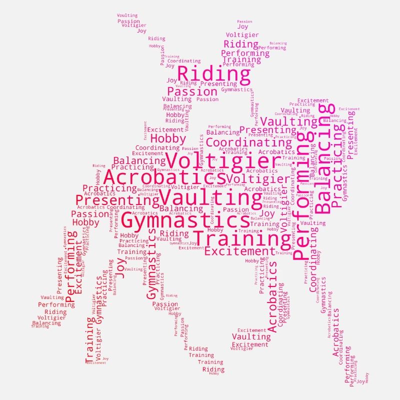 Equestrian gymnastics, team vaulting, balance exercises