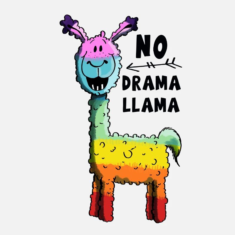 Regenbogen No Drama Llama - Lama - Geschenk