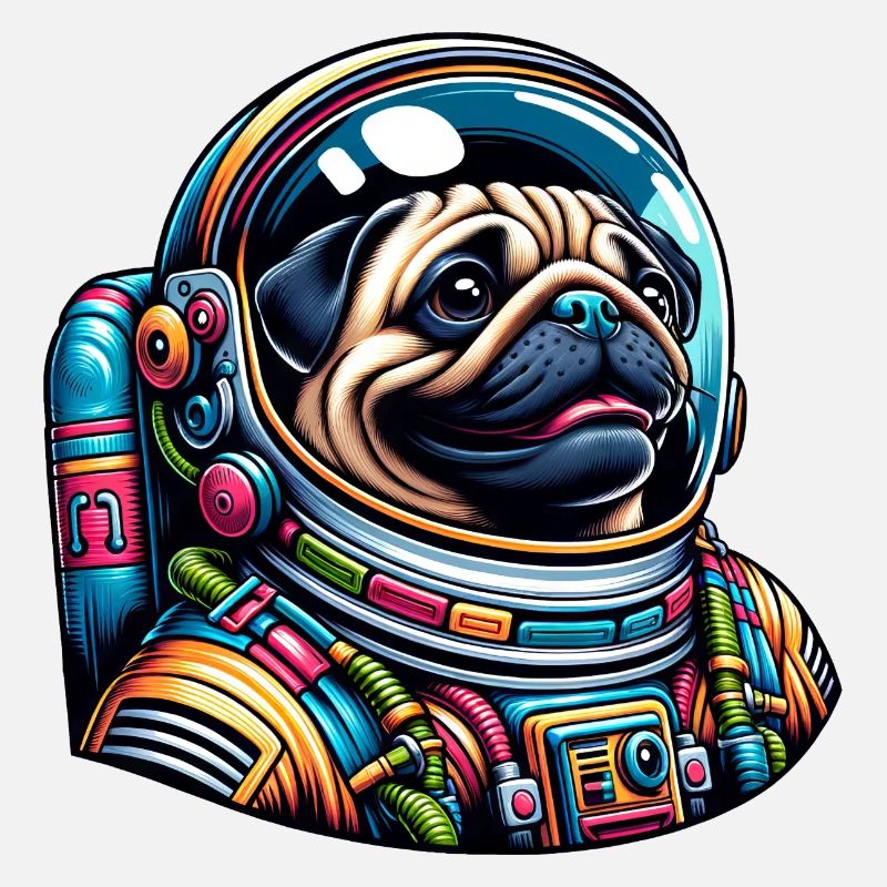 Astronaute carlin coloré dans l’espace