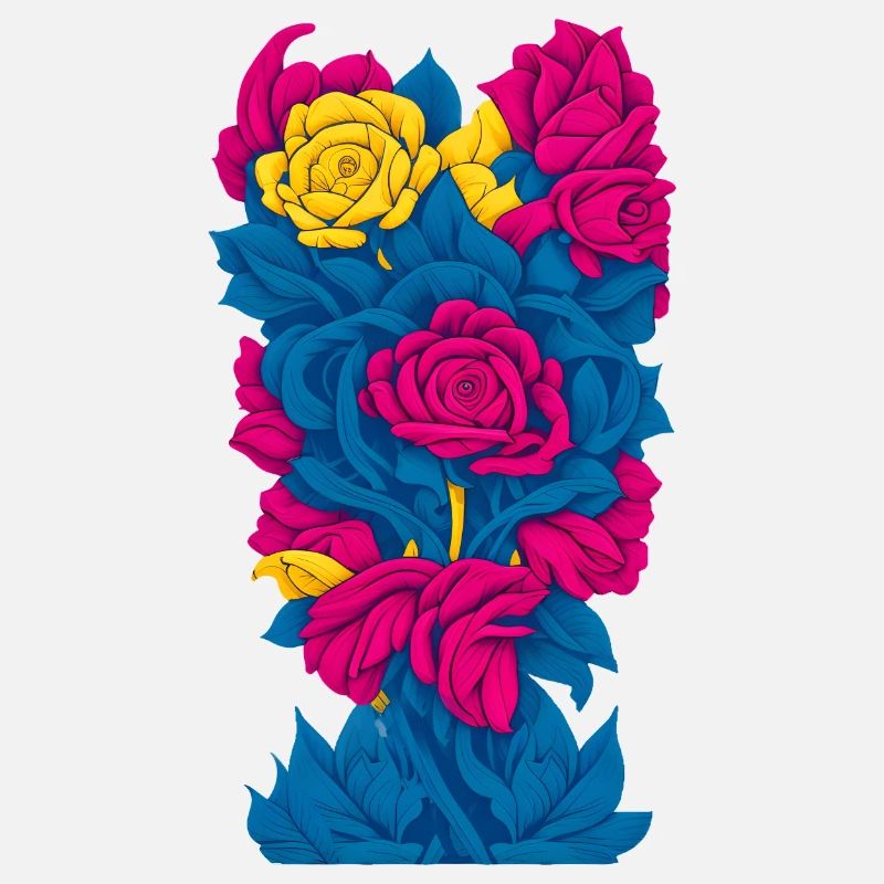 Blumen (blau, rot, gelb)