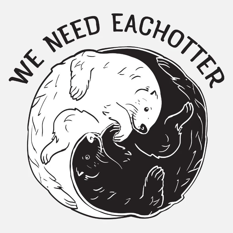 We Need EachOtter Yin Yang Otter Valentinstag