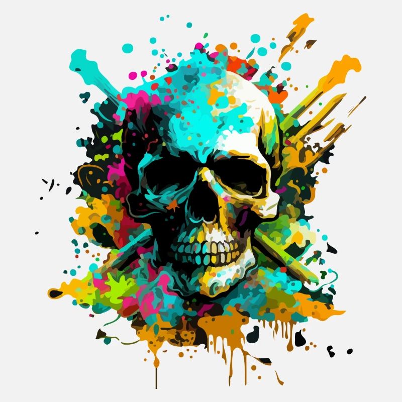 Psychedelischer Schädel