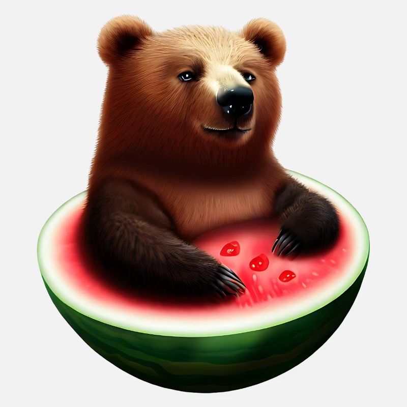 Ours dans une pastèque