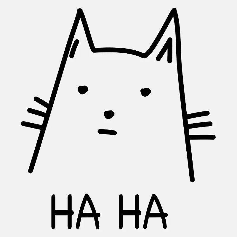 Katze Haha Katzenfreund Geschenk