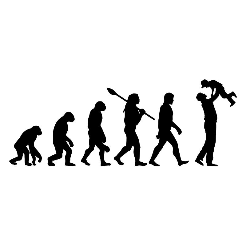 Die Evolution des Super Papa - Neues Papa-Geschenk