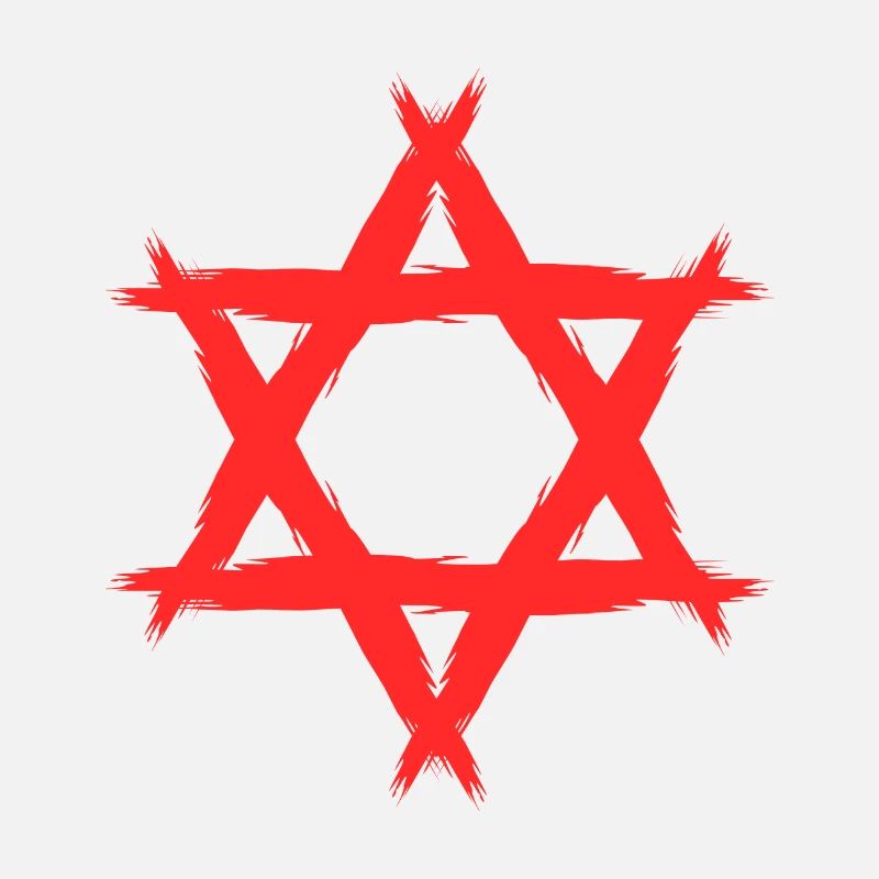 Davidstern Religion Rot