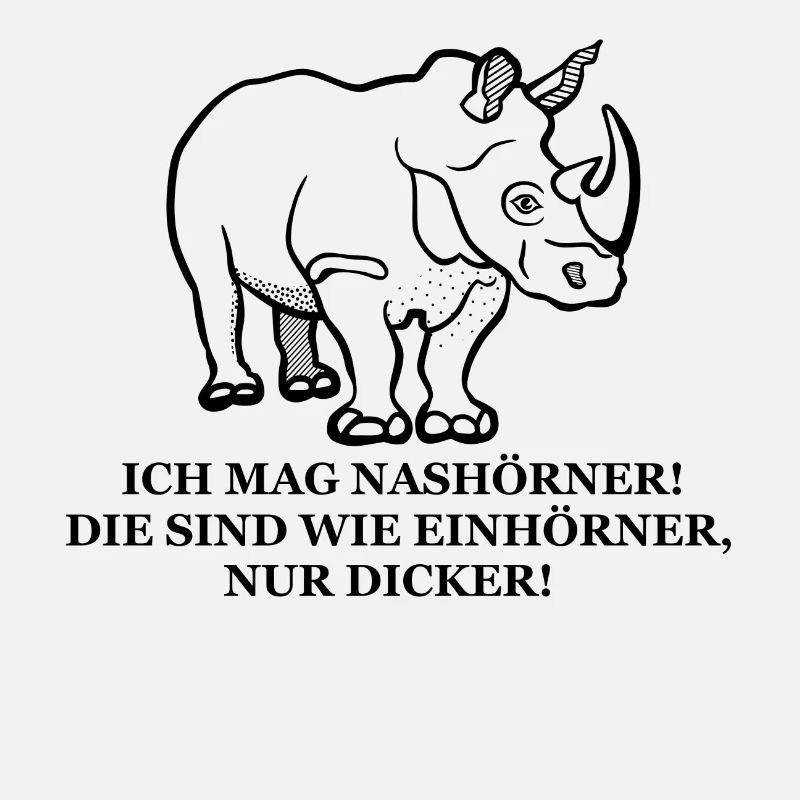 Sprueche Nashorn Einhorn schwarz Geschenk