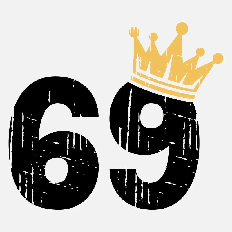 69 Couronne 69e anniversaire 69 ans
