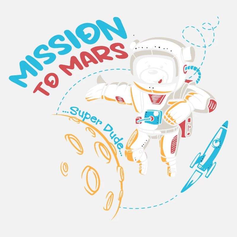 Brave Space Astronaute Bear Graphic