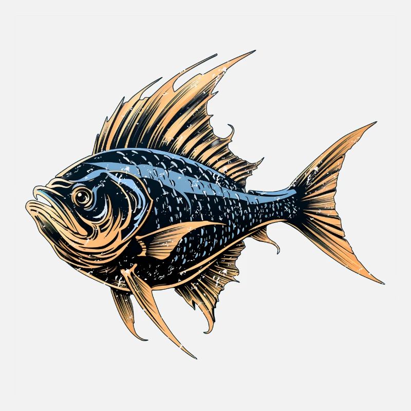 Fish retro style