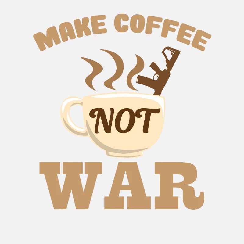 Coffee Gun Peace War Fun Statement Gift