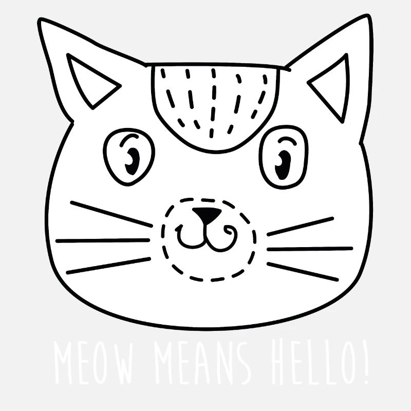 Comic Katze Gesicht mit Spruch