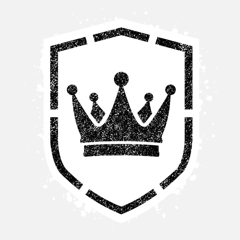 Sponge stencil Crown inside shild