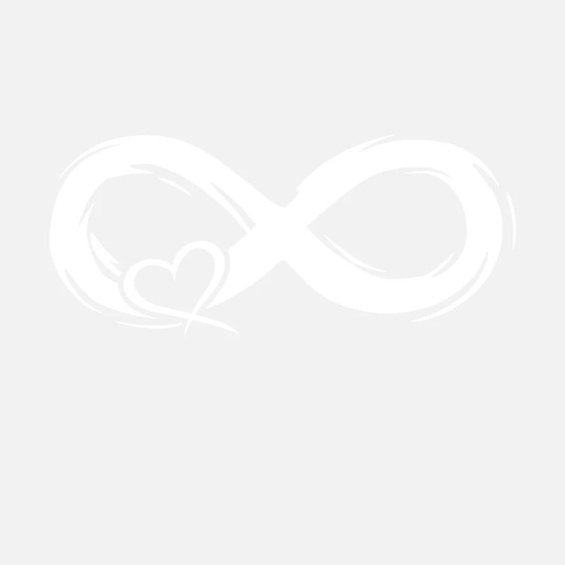 Infinity love symbol with heart