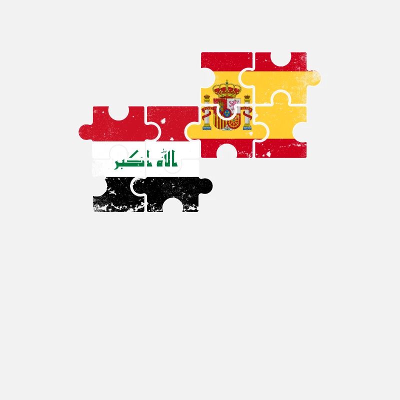 Irak Spanien Vintage Flagge Spanisch Iraker