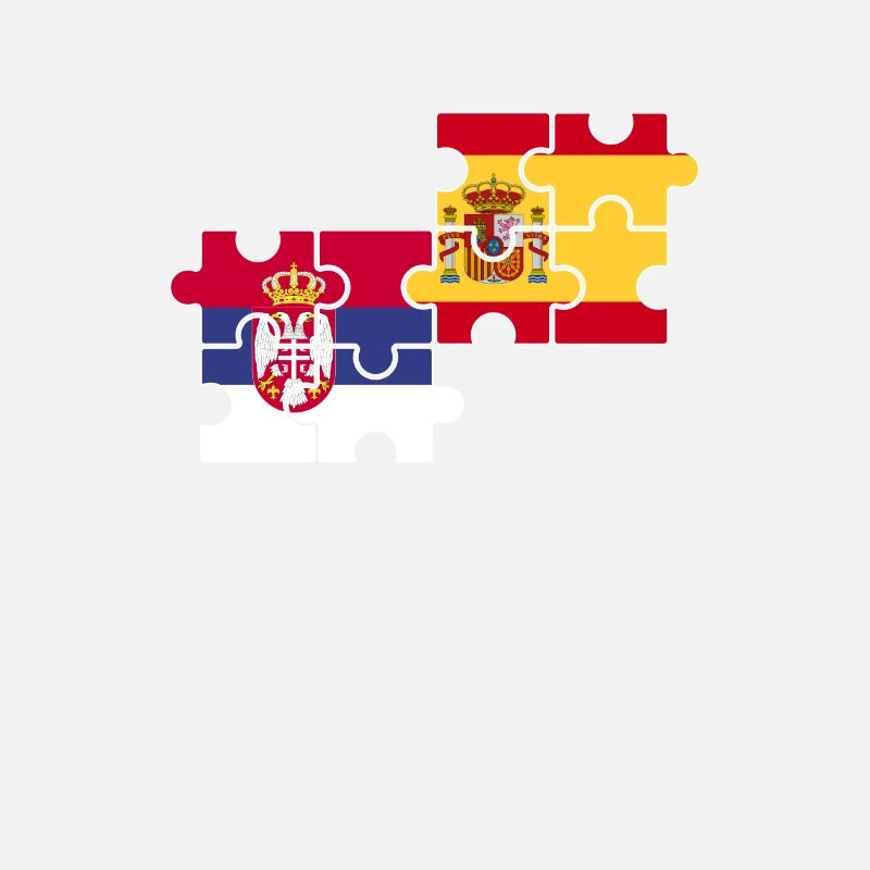 Serbien Spanien Flagge Spanier Serbe