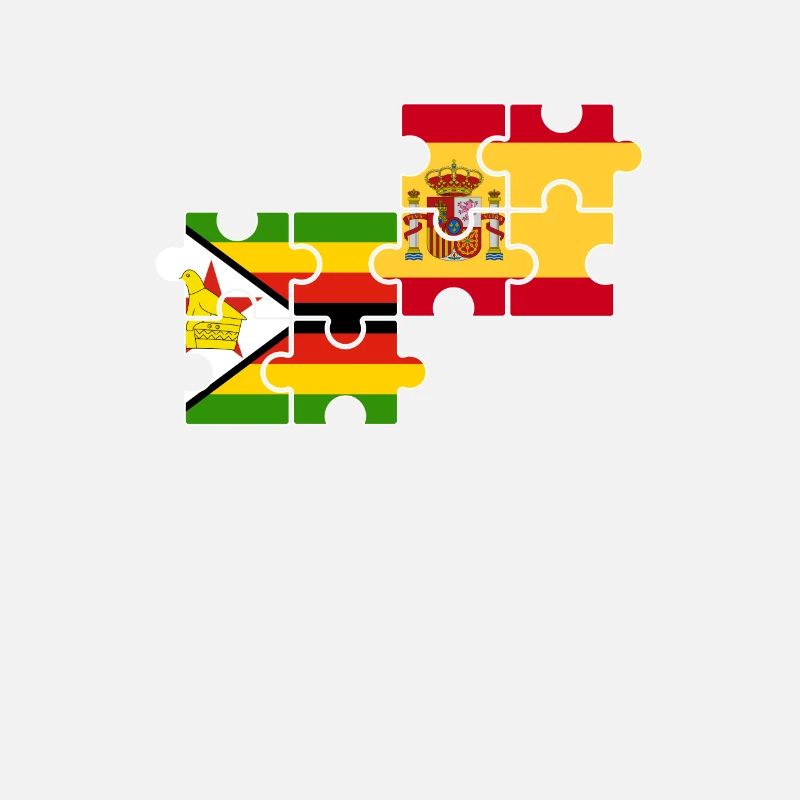 Simbabwe Spanien Flagge Spanier Simbabwer