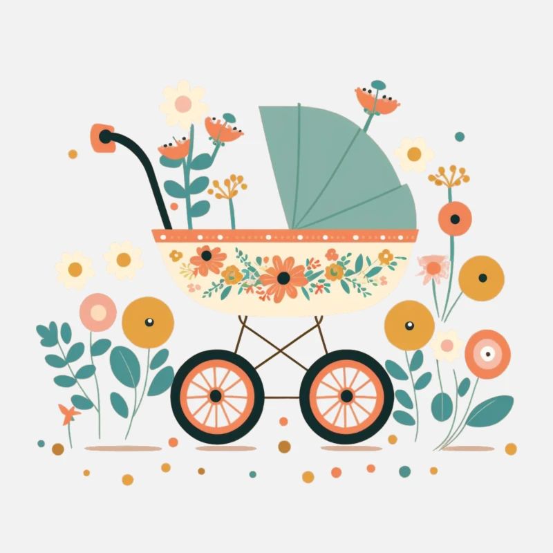Flowery stroller 8