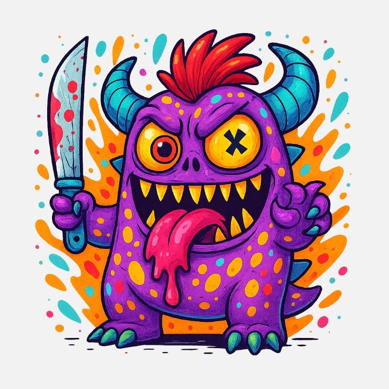 Imprimé de créature zombie excentrique