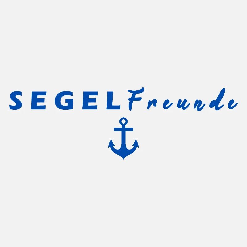 Segelfreunde mit Ankerlogo in blau