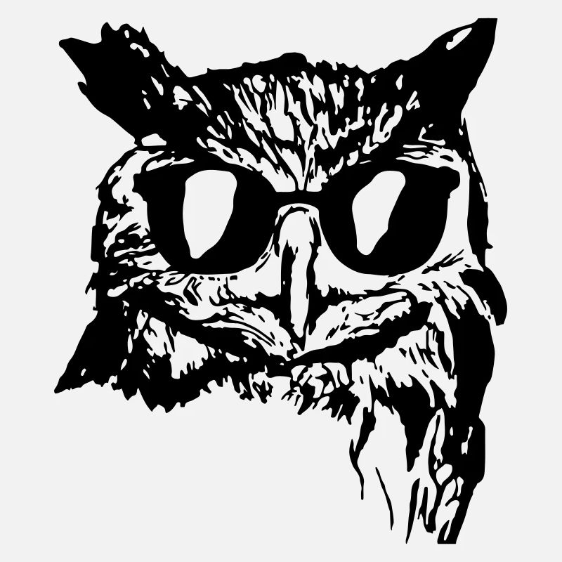 Owl with Sunglasses Black Gift Idea