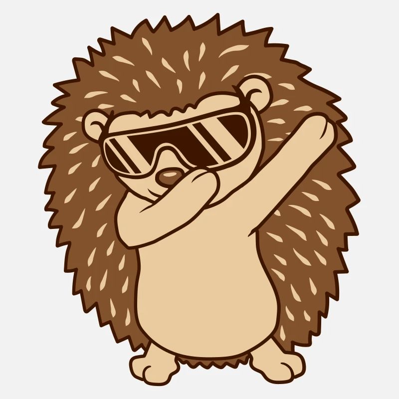 Funny dab dance hedgehog