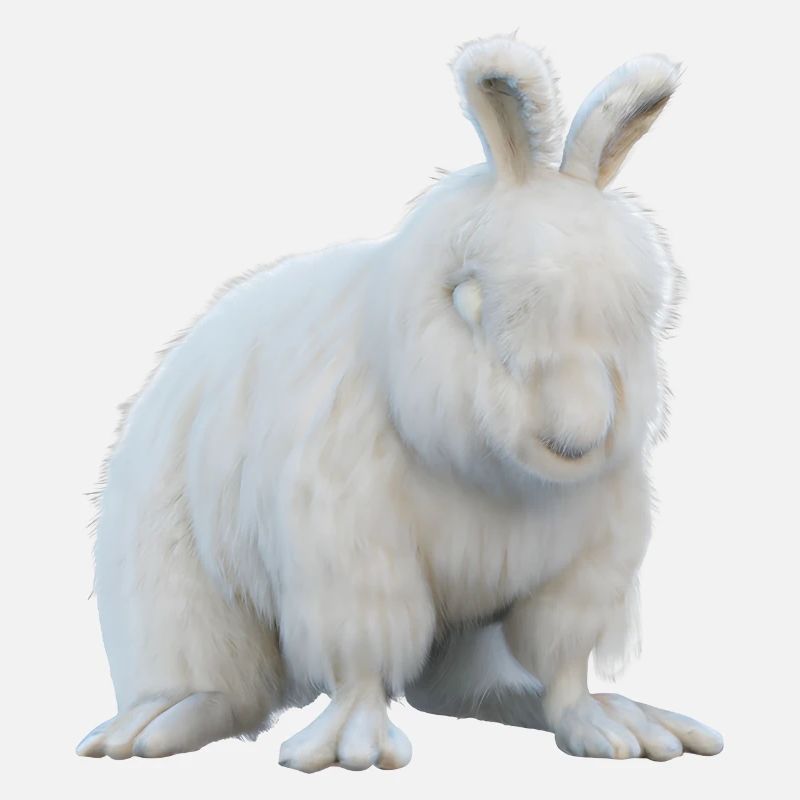Fluffy Angora rabbit