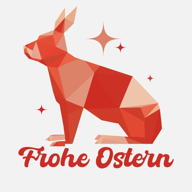 Frohe Ostern - Polygon Hase