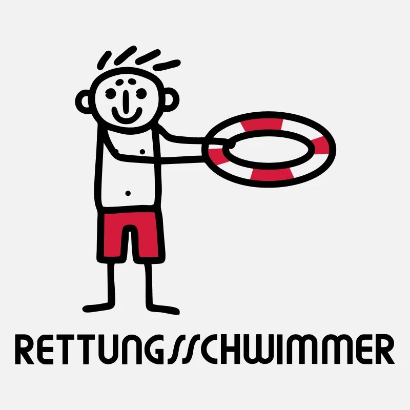 Strichmännchen Rettungsschwimmer - V2