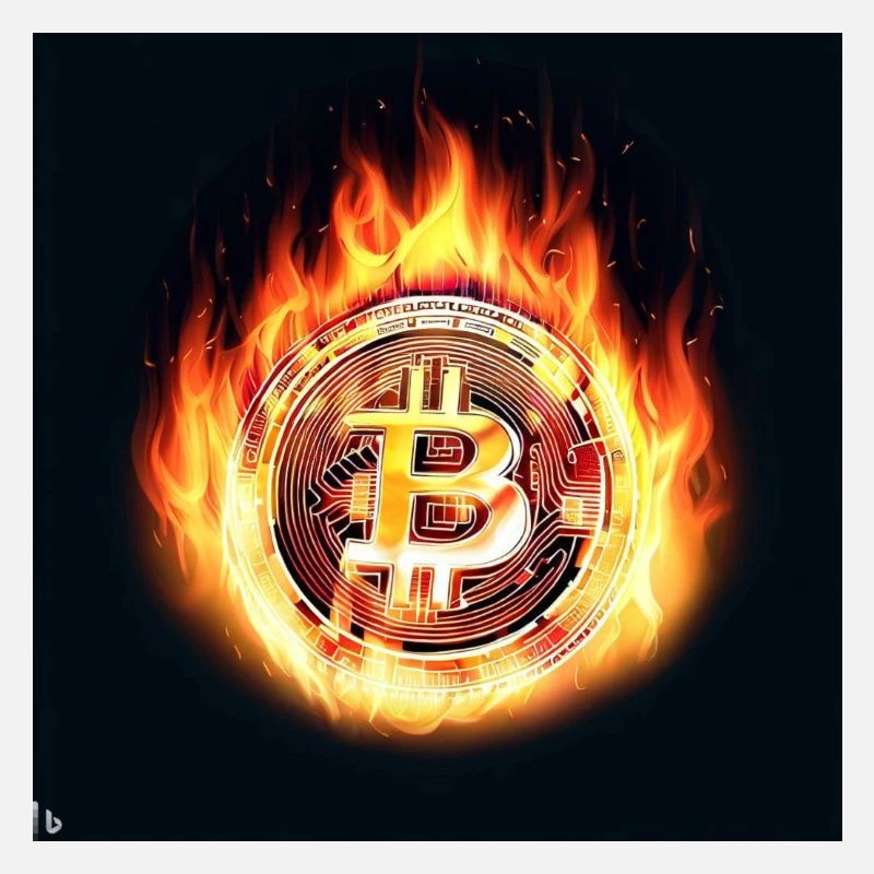 brennender Bitcoin
