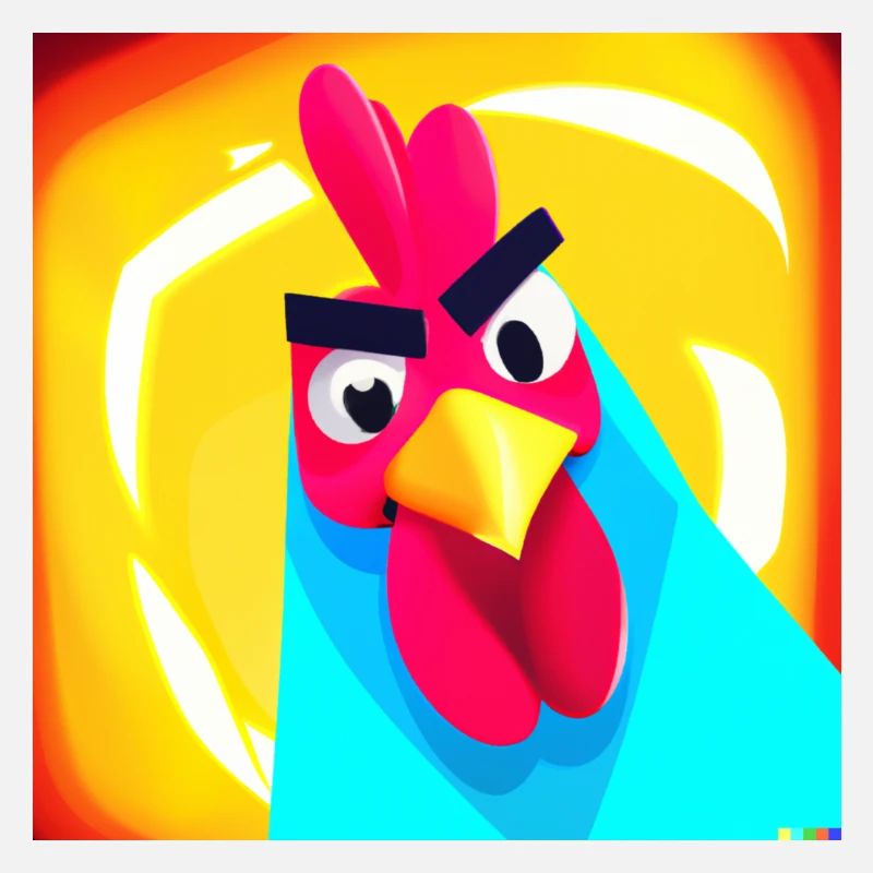 "Majesté Bleue: Le Coq Courageux