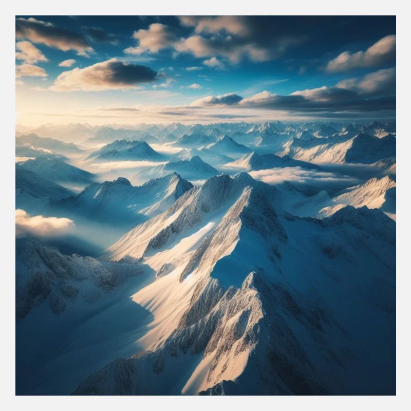 Berglandschaft über den Wolken