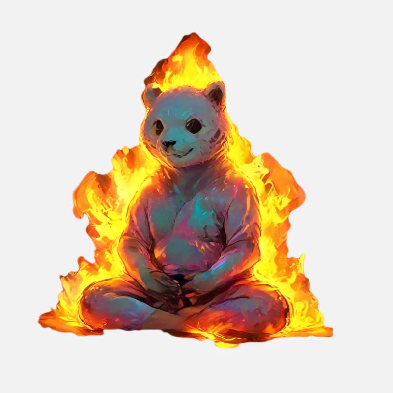 Panda méditant
