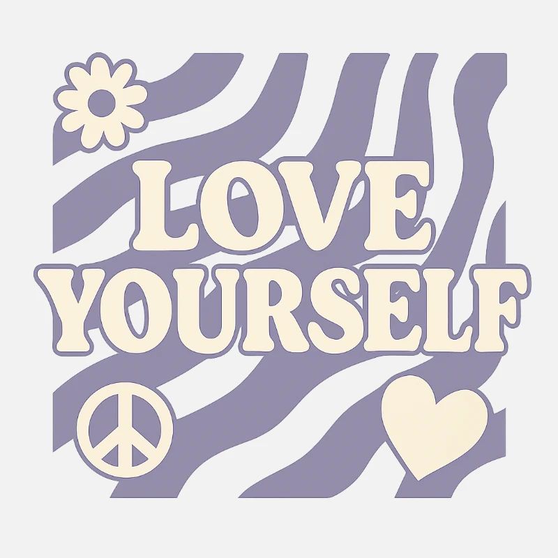 Love Yourself – Retro Design mit Zeichen