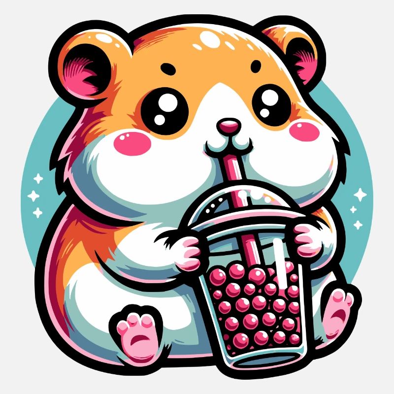 Bubble Tea Hamster Boba Tea Kawaii Gift
