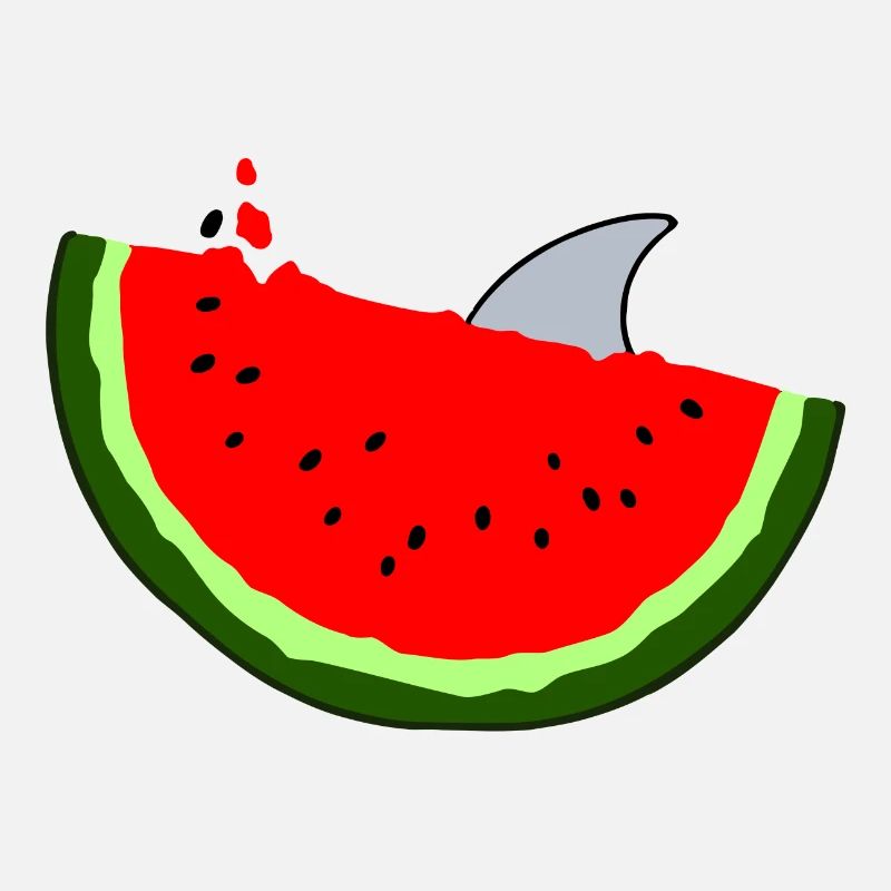 Watermelon shark summer vacation surfer gift