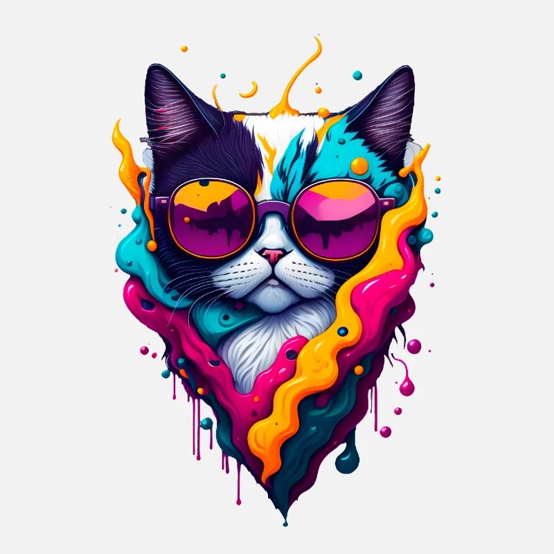 Cute abstract cat