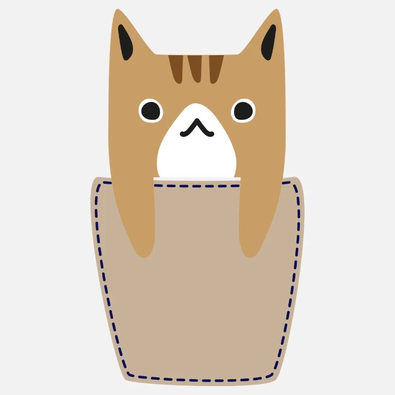 Brusttasche mit Katze