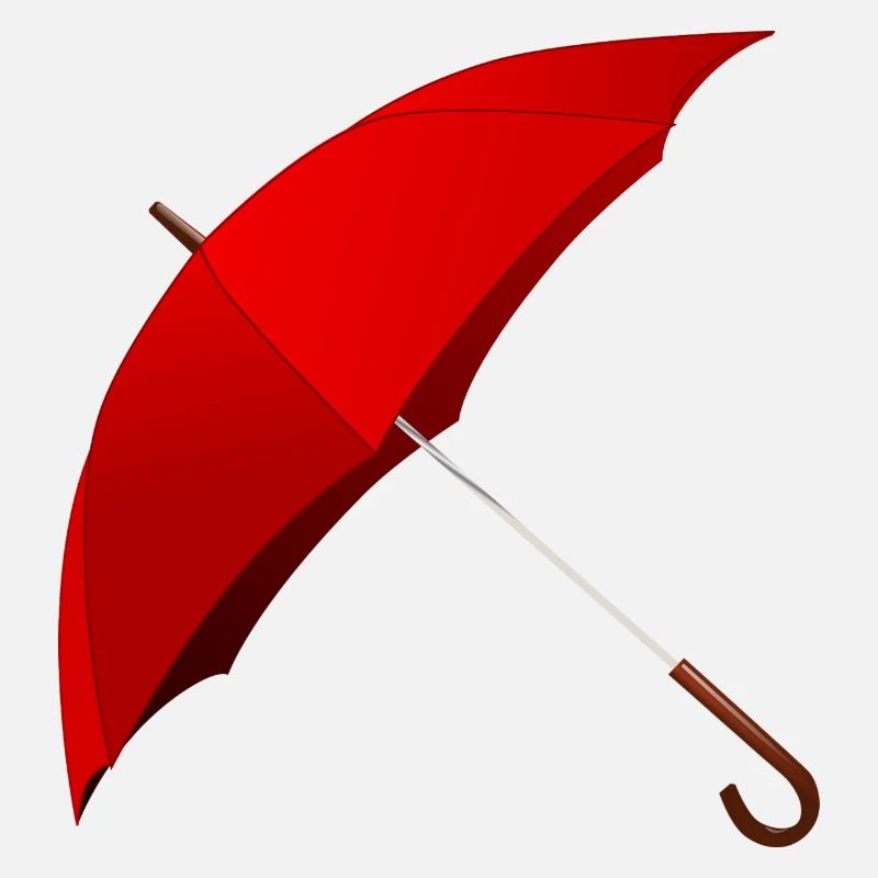 Roter Regenschirm aufgespannt. Geschenkidee