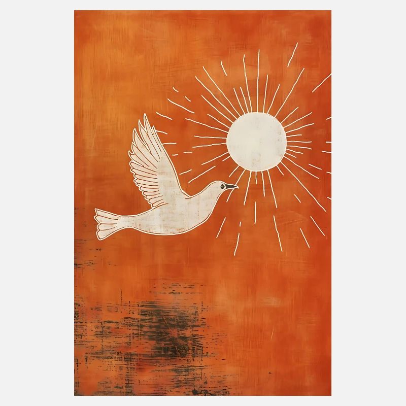 Minimalistische Taube Wandkunst Moderne