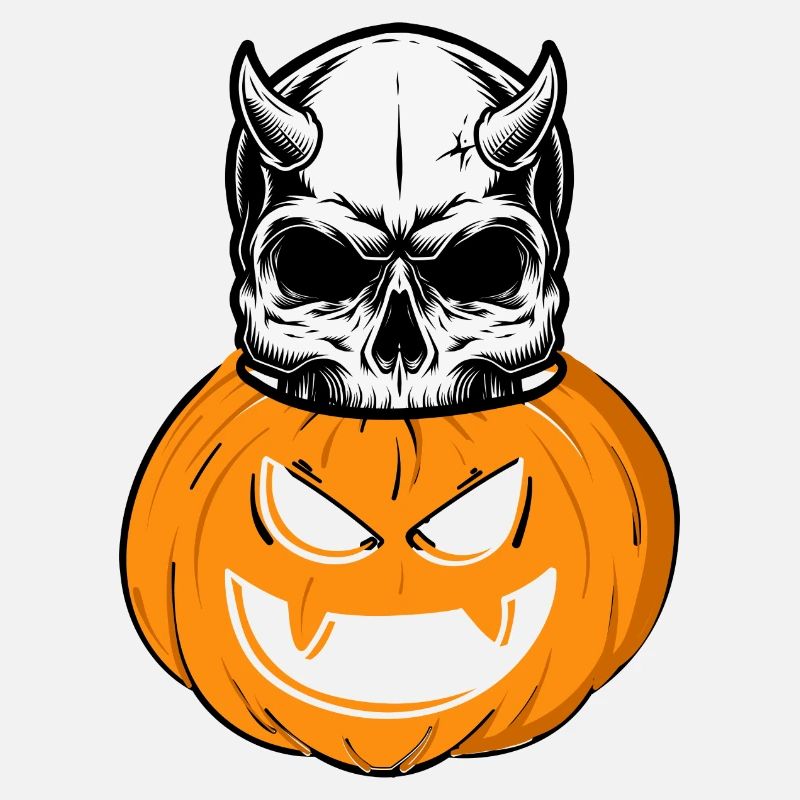 Jack-o'-Lantern effrayant design avec crâne