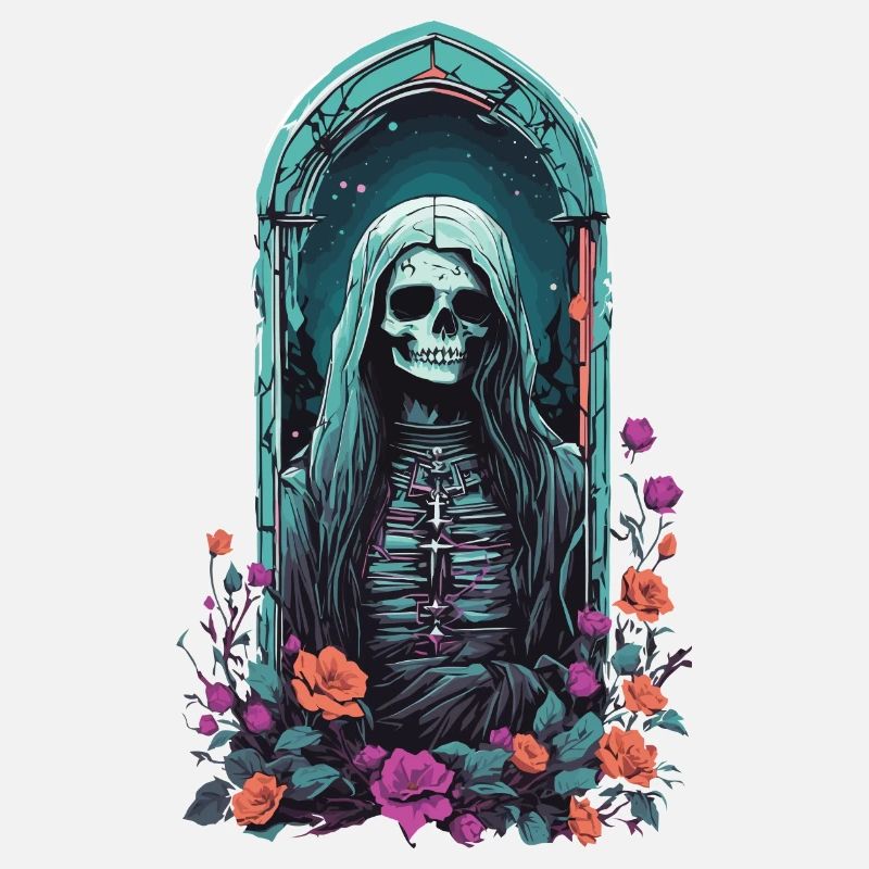Gothic Pastel Skelett Lady Viktorianisch Halloween