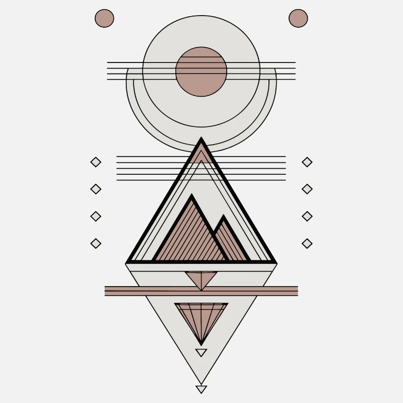 Abstract Geometric Minimalist Design Art