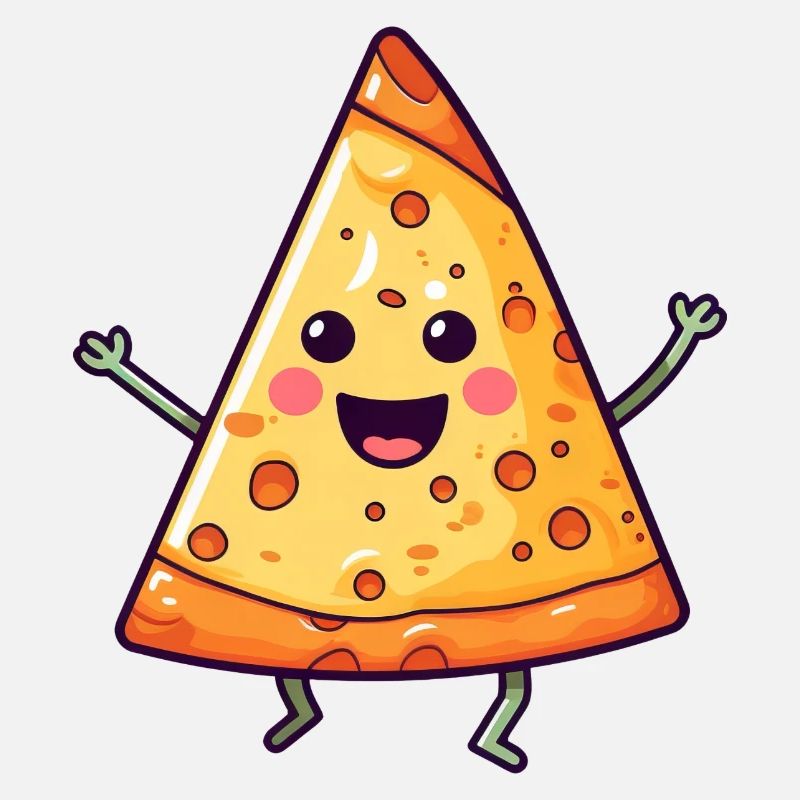 Dancing Salami Pizza - Kawaii Style