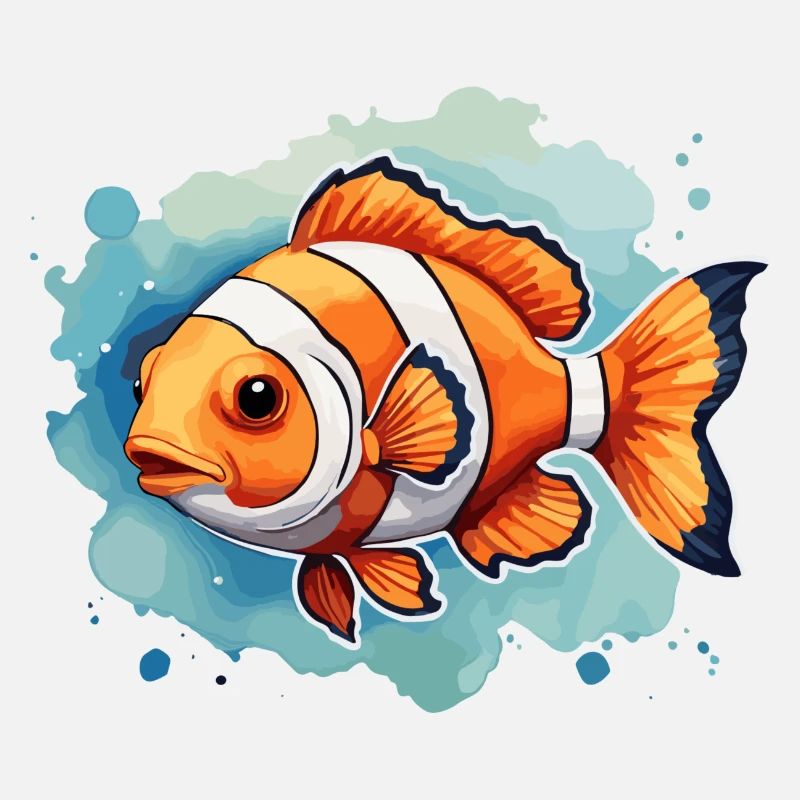 Poisson-clown coloré dans un aquarium mignon mignon Nemo