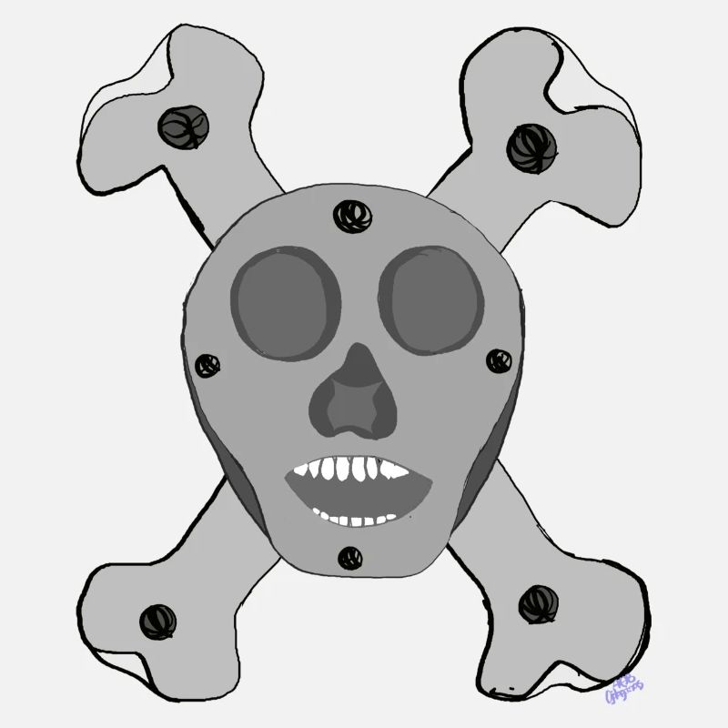 Skeleton 1st alloy in titanium d a human being
