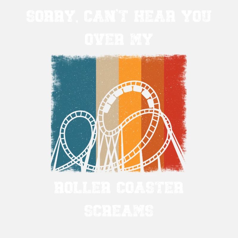 Roller Coaster Screamer Amusement Park Lover Funny