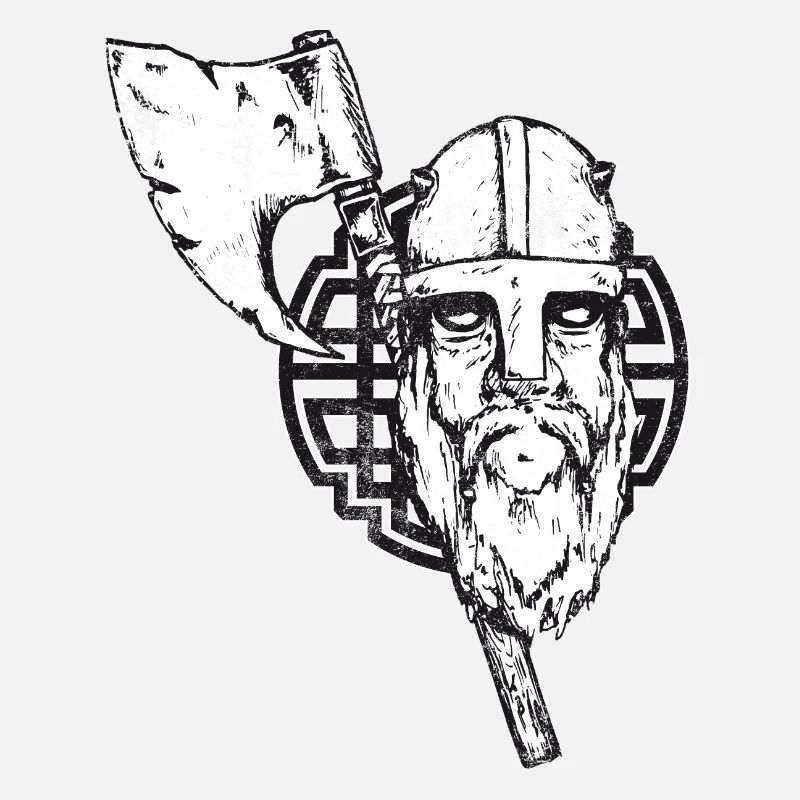Vikings avec une hache et des nœuds - s'est écrasé