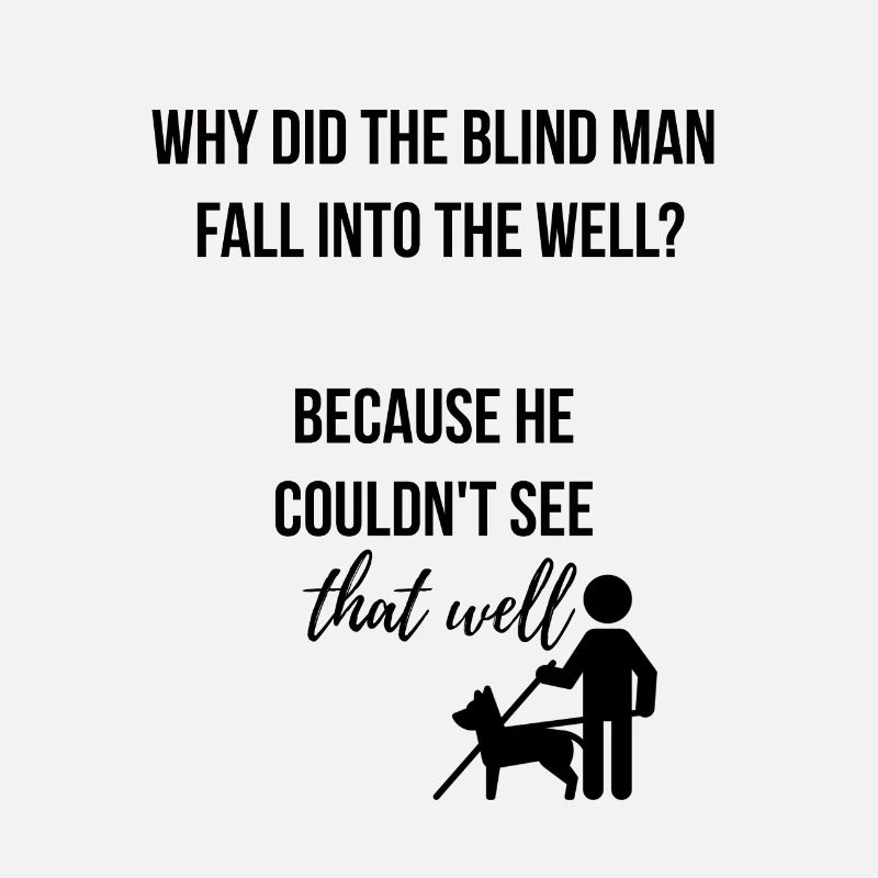 Blind man fall into the well