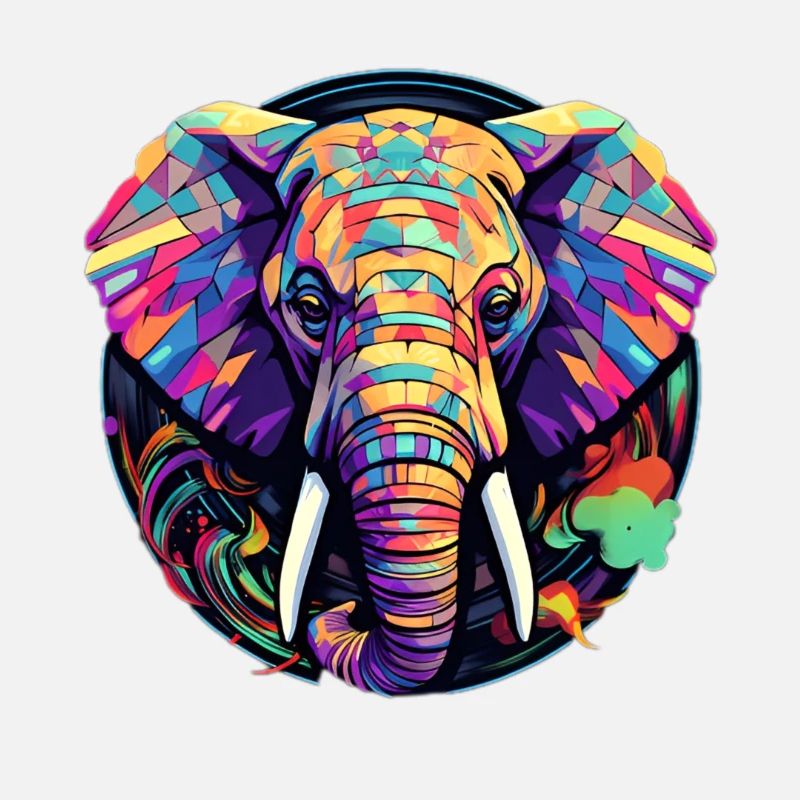 wunderschöner bunter Elefant